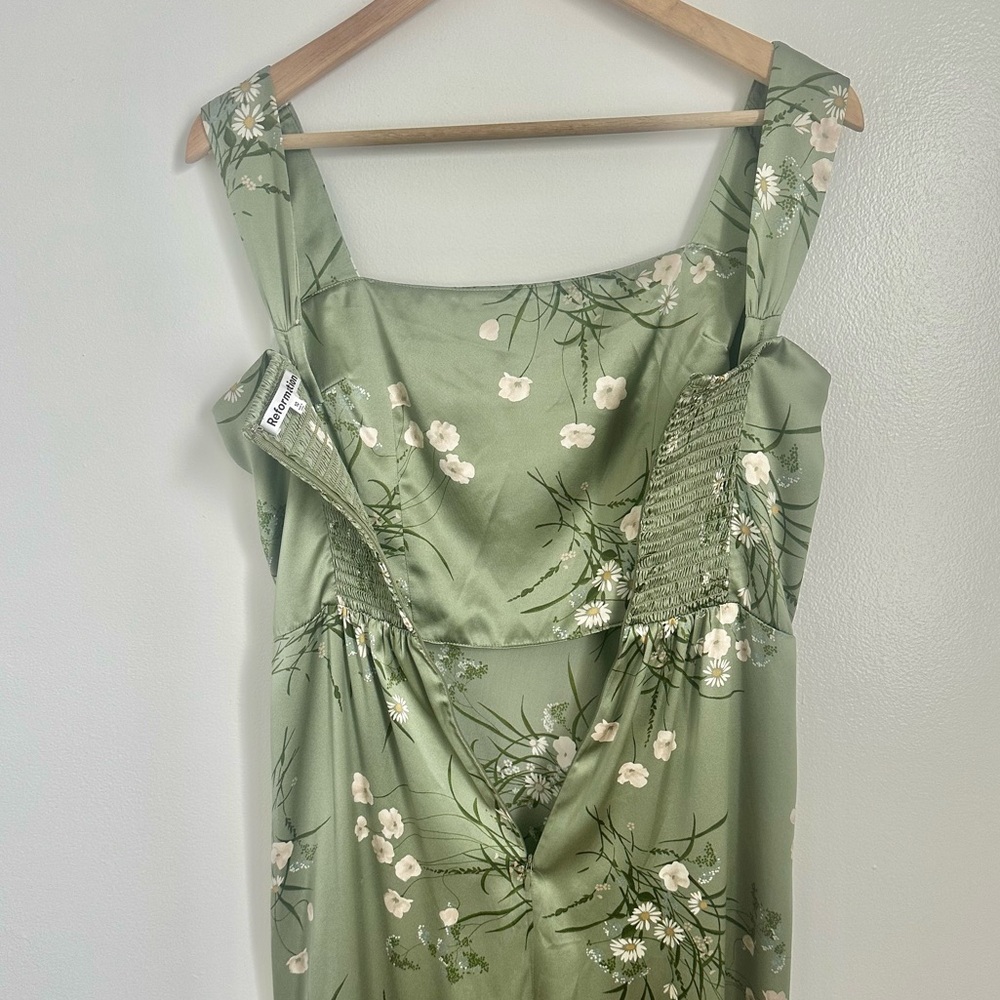 reformation earl silk dress in bonita | 100% silk maxi dress | size 10 - Picture 7 of 8